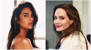 Angelina jolie styles her long hair into a beautiful loose ponytail quite casually along with bangs up front which frame her face distinctively. Bollywood News Esha Gupta Opens Up On Being Called Gareebo Ki Angelina Jolie Latestly