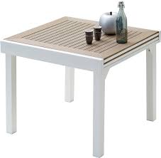 Table De Jardin Carree Extensible Aluminium Blanc Et Polywood L90 Amazon Fr Jardin Table De Jardin Table De Jardin Carree Table Jardin Extensible