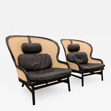 Add to favorites danish modern westnofa orbit leather recliner lounge chair & ottoman tripodmodern 5 out of 5 stars (116. Pierre Sindre Pair Danish Leather And Cane Lounge Chairs By Pierre Sindre For Garsnas