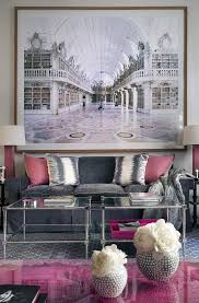 Great Colour Combo Grey Hot Pink Feminine Living Room Drawing Room Contemporarydecor Living Room Inspiration Decor Home Decor