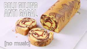 Super enak, lezat, mudah, simple, sederhana. No Music Bolu Gulung Motif Anti Gagal Youtube