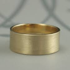 Solid 14k Gold Wide Flat Bandpipe Edge Bandcigar Etsy Cigar Band Gold Wedding Band Wedding Bands