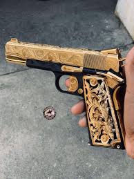Taurus 1911 38 Super Black And Gold Pin On Kap In That Ass