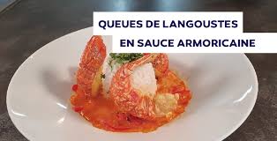 Queues De Langoustes En Sauce Armoricaine Sauce Armoricaine Langouste Langouste A L Armoricaine