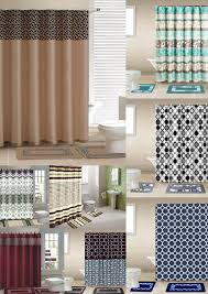 Complete Set Shower Curtain W Hooks Bathroom Mat Rug New Designs 15pc Gr1 Complete Bathroom Sets Complete Bathrooms Bathroom Sets