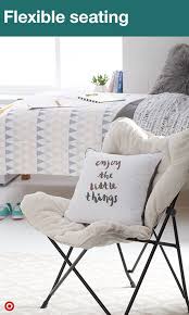 Friends Coming Over For A Night In Extra Seating Is A Must Have And This Comfy Laid Back Butterfly Chair Dorm Room Styles Dorm Furniture Dorm Room Furniture