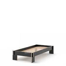 Metallbett bettgestell stahl einzelbett doppelbett schlafzimmerbett design bett. Nils Holger Moormann Siebenschlafer 90 X 200 Cm Ohne Kopfteil Schwarz Mit Roll Lattenrost Von Christoffer Martens 2007 Designermobel Von Smow De