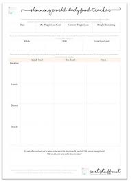 Free Printable Slimming World Daily Food Diary Sort Stuff Out