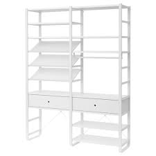 Elvarli 5 Sections White Bamboo Ikea Shelving Unit Ikea Home Entertainment Furniture