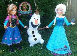 Elsa Anna And Olaf Pinata Frozen Theme Party Frozen Birthday Theme Birthday Pinata