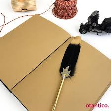 Sahra Sayfalar Ve Siyah Kus Tuyu Kalemin Uyumu In 2020 Bookbinding Design
