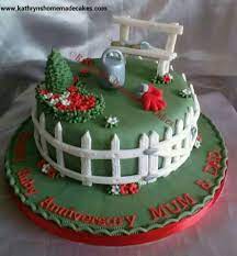 Garden Theme Ruby Wedding Anniversary Cake Anniversary Cake Wedding Anniversary Cake Ruby Wedding Anniversary