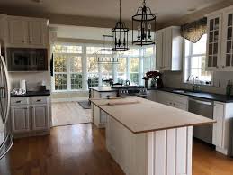 How much space should at least be around a kitchen island? Island Countertop To Go With Black Pearl Leathered Perimeter