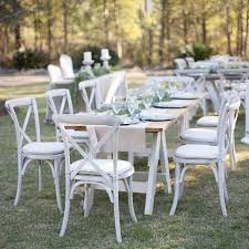 Sonoma Chairs White Wash These Wooden Cross Back Chairs Make For A Gorgeous Classic Table Setting Crossback Chairs Wedding Furniture Outdoor Furniture Sets