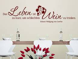Wandtattoo Leben Und Wein Zitat Mit Weintrauben Wandtattoode Mit