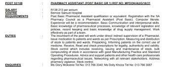 Mpumalanga department of health vacancies. The Careers Portal On Twitter Mpumalanga Department Of Health Vacancy Pharmacy Assistant Post Basic Closing 24 August Z83 Https T Co Yya8kthljl Jobseekerswednesday Jobseekerssa Https T Co Qkkjehegzx