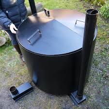 This image shows how a small diameter metal tube was inserted through both walls during construction to allow a thermocouple to be placed into the bottom. How To Make Biochar In A Barrel Arxiusarquitectura