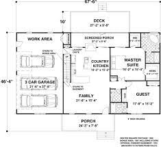 A plan with an open flow onto a covered build in a basement or an attic over the garage to house things like extra furniture or christmas decorations. House Plan 92395 Ranch Style With 1500 Sq Ft