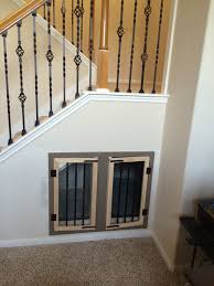 Dog Crates Built In Under The Stairs Still Needs Final Touches Indoor Dog House Dog House Plans Under Stairs Dog House