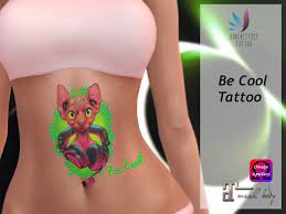 Belly button tattoos home facebook. Second Life Marketplace Be Cool Cat Tattoo Belly Sphynx Cat Maitreya Omega