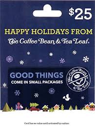 Local, veteran owned coffee shop in fayetteville, north carolina. Amazon Com The Coffee Bean Tea Leaf 25 Holiday Gift Card Gift Cards