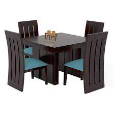 Ours are designed with the right proportions to be comfortable to sit in until dessert. Shree Jeen Mata Enterprises Sheesham Wooden Dining Table Set With 4 Chairs Teak Wood Balcony Table Chair Set Standard Teal Blue Amazon In Home Kitchen