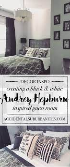 Black White And Grey Modern Chic Damask Audrey Hepburn Inspired Guest Bedroom Audrey Hepburn Inspired Guest Bedroom Bedroom Inspirations