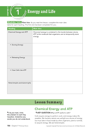 Written by the authors, this answer key provides answers to the test exercises. Chapter 9 Section 1 Sci Adenosine Diphosphate Adenosine Triphosphate