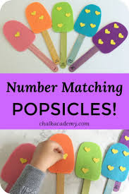 Number Matching Popsicles Playful Way To Learn Basic Counting Counting Activities Preschool Preschool Number Crafts Learning Numbers Preschool