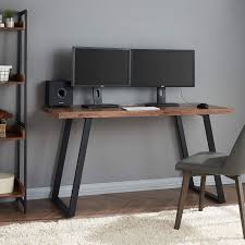 Amazon Com Vinext Computer Desk 55 Modern Writing Desk Simple Study Table Industrial Office Desk In 2020 Writing Desk Modern Industrial Office Desk Study Table