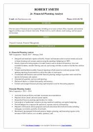 They perform internal audits and connect with managers to evaluate their work processes. Financial Planning Analyst Resume Samples Qwikresume