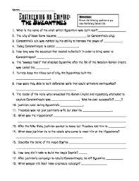 Engineering An Empire The Byzantines Video Worksheet In 2020 Worksheets History Channel I School