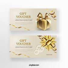 Golden Gift Box Ribbon Roskoshnyj Podarochnyj Vaucher Gift Certificate Template Gift Voucher Design Gift Vouchers