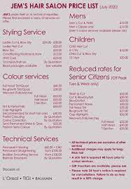 Maybe you would like to learn more about one of these? Hair Salon Prices List And Menu Design Ideas