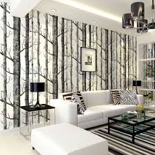 Black And White Woods Picture Black And White Woods Wallpaper Tree Wallpaper Living Room Birch Tree Wallpaper White Wood Wallpaper