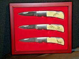 This is a limited edition winchester knife set which includes: Winchester Limited Edition 2006 Set Of 3 Knives Aa 191960 Collectible Winchester Winchester Limited Editions Settings