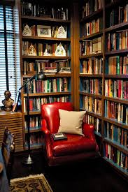 Love This Library And Chair In An Apartment In Nyc In The Beresford Building Love This Library And Chair Home Library Design Home Libraries Home Library