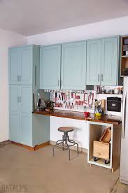 Garage Cabinet Makeover With Chalk Paint Garage Interior Garage Cabinets Garage Design Interior