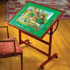 Bits And Pieces Puzzle Board With Drawers Create Your Own Custom Comfort With Our Innovative Puzzle Table Just Roll The Puzzle Tableau To Your Favorite Puzzle Table Puzzle Storage Jigsaw Puzzle Table