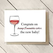 Welcome to the world baby, name. Funny New Baby Card With Wine Glass Inked Daisy Designs