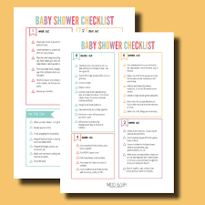 Whether you want to keep the card short and sweet or thank you for your incredibly generous gift. Cute Baby Shower Checklist Printable Cute Baby Showers For Modern Mom To Be Mod Baby Showers