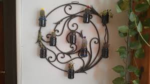 Wrought iron candle holder wall. Recycled Wrought Iron Candle Holder Turned Into Planter Hometalk