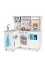 Electronic Play Kitchen With Stainless Steel Accessories Deluxe Wooden