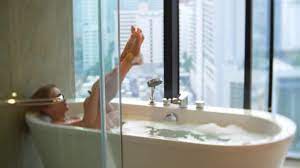 See more about bath, aesthetic and luxury. Beautiful Woman Enjoying Relaxing Bath In Luxury Bathroom With A Window Lifestyle And Beauty Care Concept View From The Window To The Skyscrapers 4k Video By C Kopitin Stock Footage 185012636