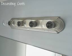 Spray Painted Bathroom Light Spray Painting Light Fixtures Bathroom Lighting Painting Light Fixtures
