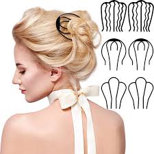 Chignon hair padding pad volume insert hair bump piece hair style hair bun annlaceshop 4.5 out of 5 stars (236) $ 8.99. Buy 6 Pieces Hair Fork Clip Stick Hair Pin Messy Bun Hair Pin Clip Hair Bun Plug Holder Retro Hair Side Combs Hair Braid Twist Styling Hair Accessories Clips For Women Girl