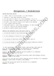 We use don't have to to show that there is no obligation. Obligation And Prohibition Esl Worksheet By Ghatas76