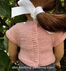 Check spelling or type a new query. Abc Knitting Patterns American Girl Doll Knitted Top