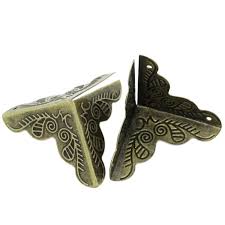 30pcs Vintage Metal Decorative Corner Bracket For Chest Case Box Corner Protect Decorative Corner Bracket Furniture Decor Corner Furniture