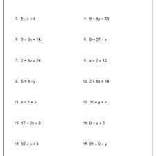 Grade 5 math worksheets with word problems involving variables and equations. Pre Algebra Worksheets On Isolating Variable